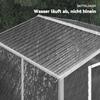 Metal Tool Shed, Weatherproof & Rust-Free, Lockable, 2.40 x 2.06 x 1.98 m, Dark Grey