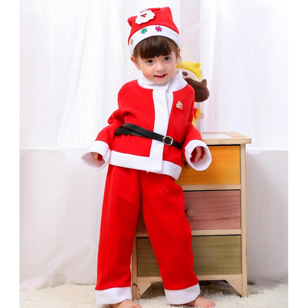 Костюм Санта-Клауса EnjoIt для мальчиков и размер Санта Рождество Семья Детский сад Начальная школа G5036 Дети, Девочки, 90-120см, Детский наряд, Вечеринки, Ужины,