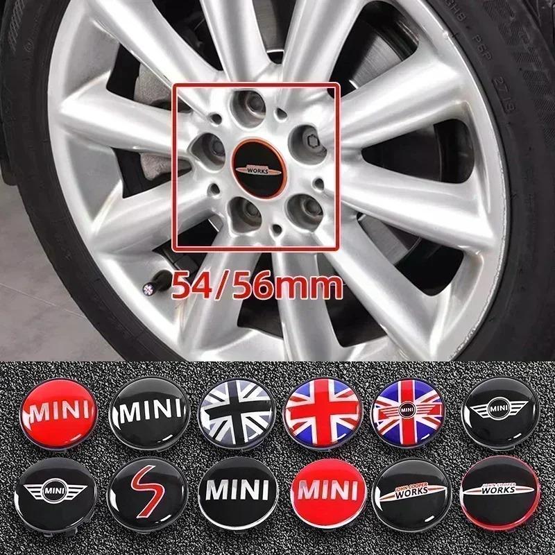 4 шт. 54 мм 56 мм Для Mini Cooper One S JCW R53 R55 R56 R57 R60 F55 F56 Наклейка-значок-эмблема на центральный колпачок колеса автомобиля