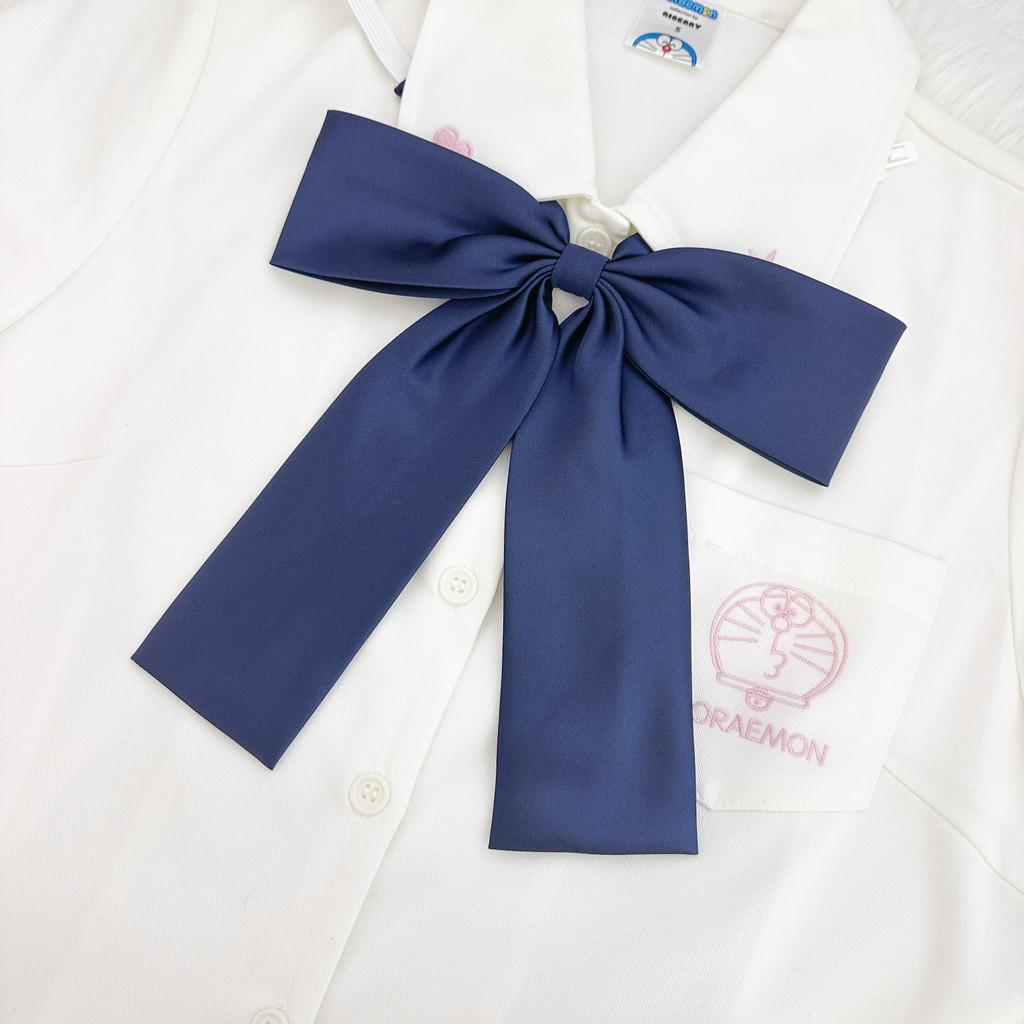 Длинный галстук-бабочка в горошек, аксессуар для школьной формы JK, из тканого материала для повседневной носки