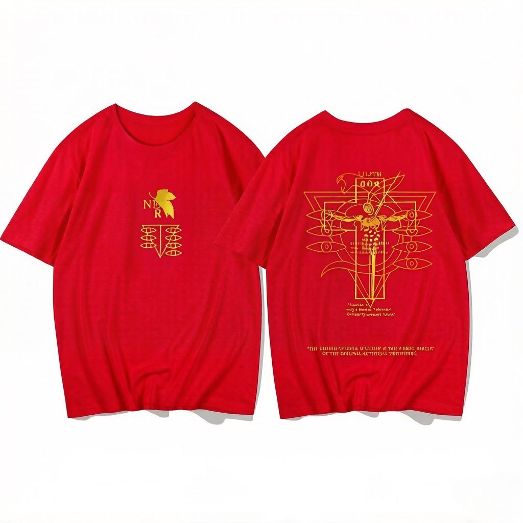 EVA Evangelion Tshirt Shortsleeved Pure Cotton  Second Apostle Lilith  Unisexs and Womens Japanesestyle ParentChild Set