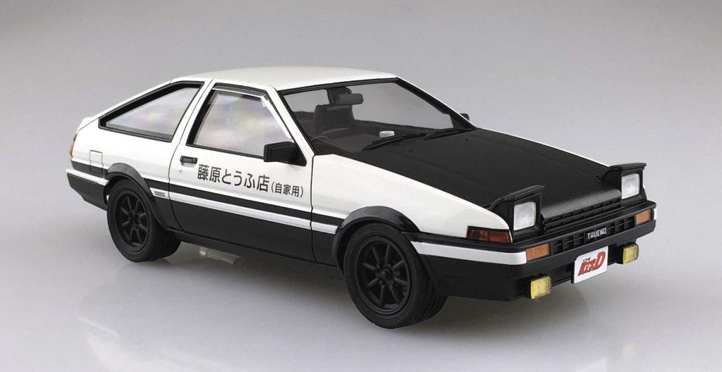 Aoshima Bunka Kyozaisha Initial D No.1 Takumi Fujiwara AE86 Trueno Project D, спецификация, пластиковая модель в масштабе 1/24
