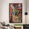 Animal Abstract Cat Decorative Painting Colorful Posters In Living Room Wall Art Oil Painter