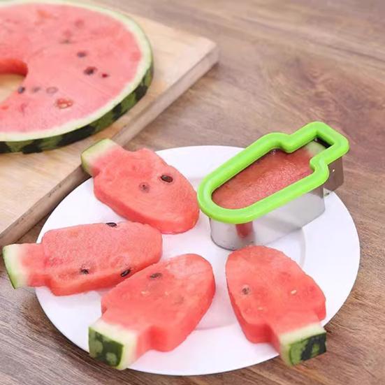 Резак для арбуза, резак для дыни из нержавеющей стали, креативная форма для мороженого, фруктовый слайсер, форма для печенья, инструмент для детской вечеринки