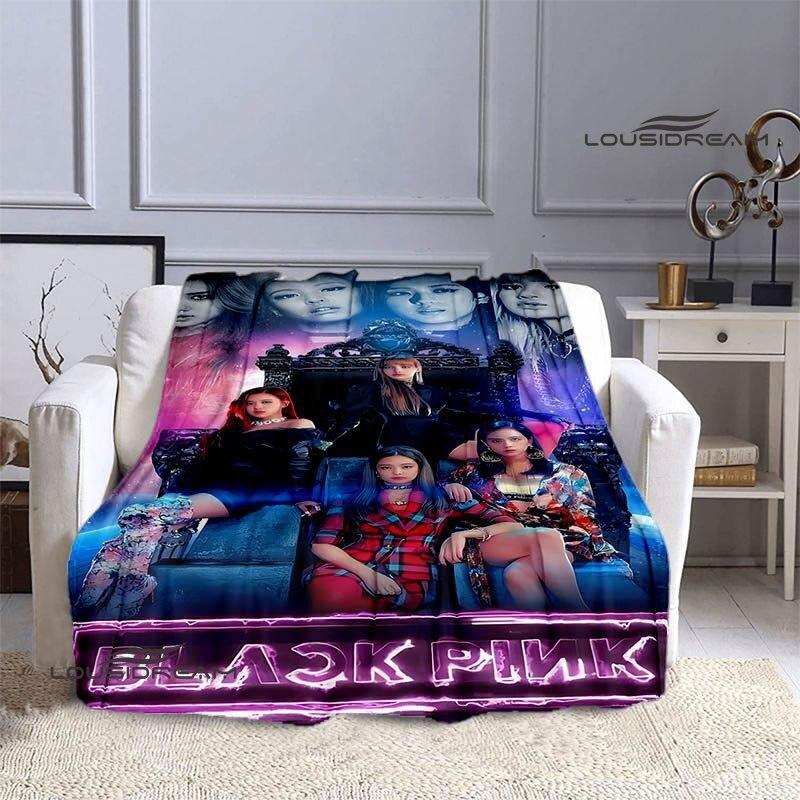 Idol Blanket Blackpink Group Pink 3d Digital Print Flannel Supplies Blanket