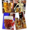 Classcial Pirate partner beer cup crystal glass Creative skull face bone with handle drinking wine Vodka Essential Bar KTV