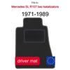 Velour Driver Floor Mat For: Mercedes Sl R107 Without Catalytic Converter Coupe (1971-1989)