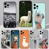 Чехол для телефона Лама Альпака для iPhone 16,15,14,13,12,11 Plus,Pro Max,XS,X,XR,SE,Mini,8,7 Мягкий Силиконовый Черный Чехол
