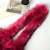 Европа и Соединенные Штаты Love Bag Имитация меха енота Меховая плюшевая сумка через плечо большой емкости Сумка через плечо