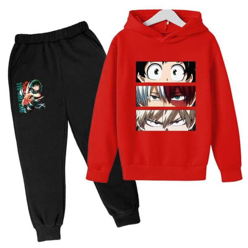 Kids Sportswear Kids My Hero Academia Clothing Sets Baby Boy Girls Fashion Anime Suits Cartoon Hoodie Sweater+pants