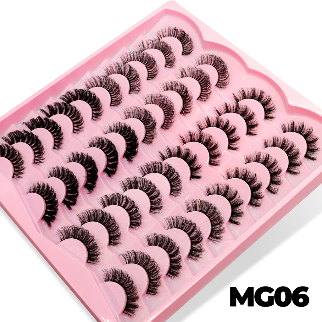 Mix Fake Eyelashes 3D Mink Lashes Fluffy Soft Wispy Eyelash Extension 4 Styles Mink False Eyelashes Makeup