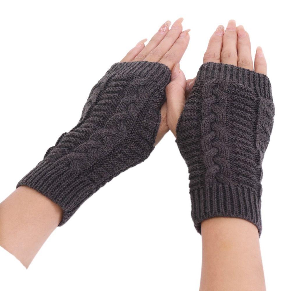 Fingerless Knitted Gloves  Wool Gloves Fashion Half Finger Gloves  Female/Girls