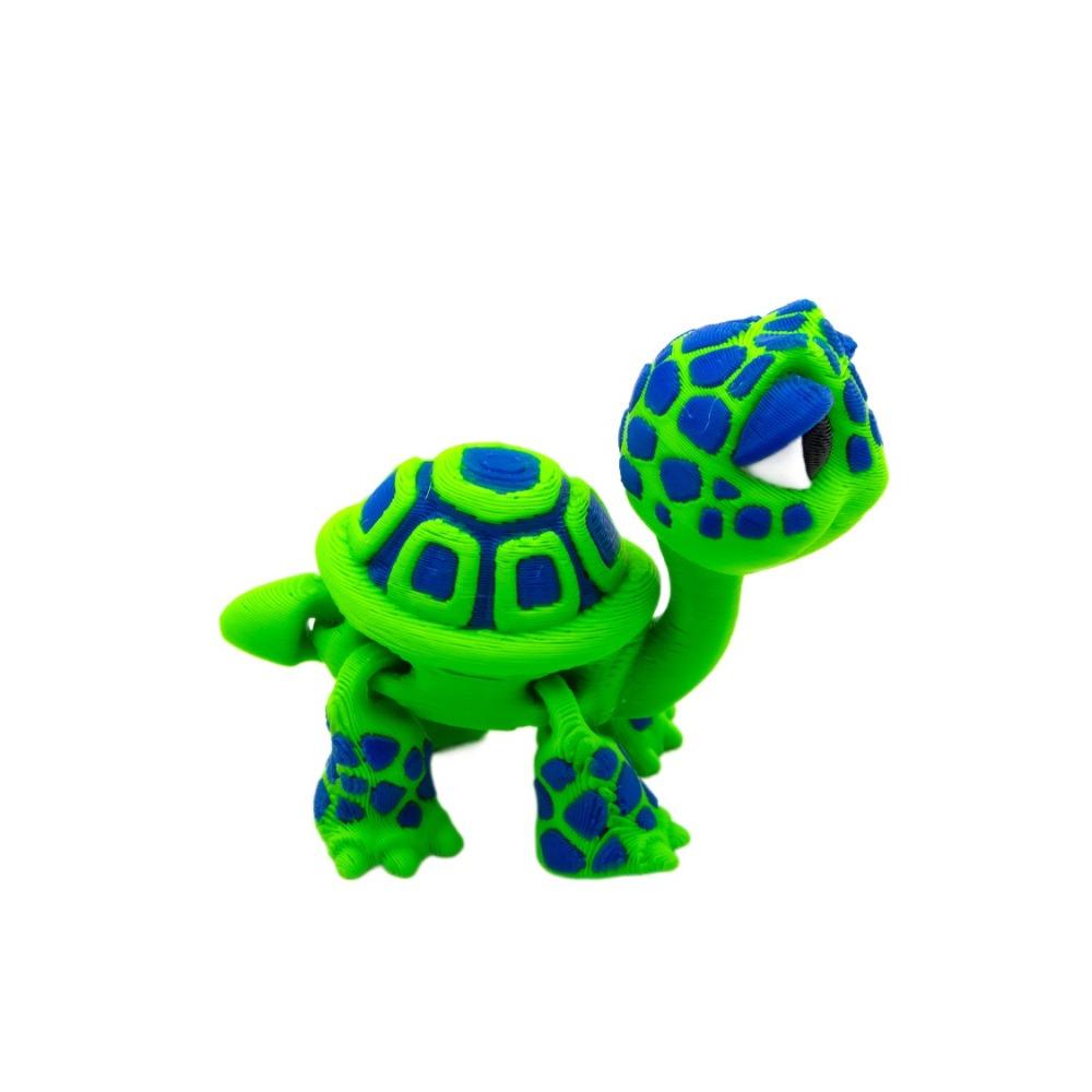 Plastic Simulated Animal Model Cartoon Desktop Decorations 3D Printed Turtle Model Holiday Gifts