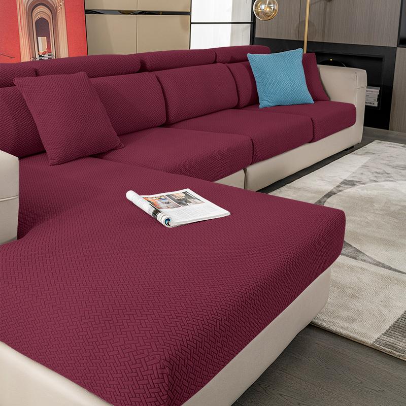 Levivei Jacquard Sofa Seat Cushion Cover Funiture Protector Couch Covers For Sofas Anti-Dust Removable Seat Slipcover Kids Pets