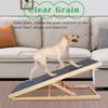 Adjustable Dog Ramp Pet Wooden Folding Portable Dog & Cat Stair for Couch High Bed Non Slip Carpet