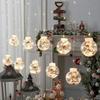 LED Santa Claus Wishing Ball Curtain Lights for Romantic Holiday Decorations and Store Window Displays