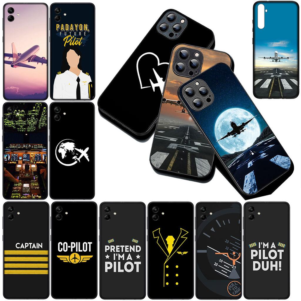 Cover for OPPO A80 A18 A16 A40 A17 A15 A38 A78 A79 A54 A57 A12 A60 5G 4G Phone Case Aircraft Travel Airplane Pilot Epaulette