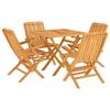 VidaXL 5-Piece Garden Dining Set, Dining Set with Table and Chair, Lounge Set, Patio Furniture, 3155037