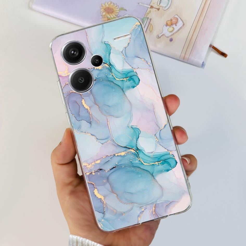 For Xiaomi Redmi Note 13 5G Case Luxury Marble Transparent Phone Cover For Redmi Note 13 Pro Plus Funda on Note 13 Pro 5G Bumper