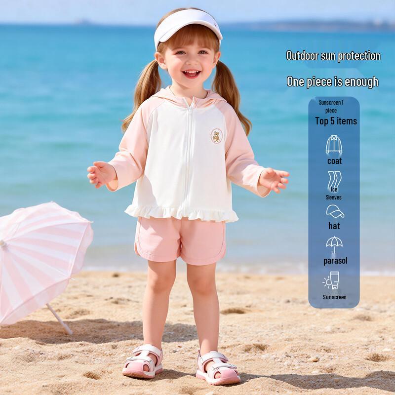 Детская солнцезащитная куртка с капюшоном Bebeiyi UPF50+ для девочек