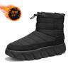 Men's Platform Snow Boots Velvet Warm Outdoor Bread Shoes High Quality High Top Plush Mens Boots Couple Thick-soled Cotton Shoes