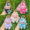 1Pc Collectible Toy Third-generation Labubu Soft Vinyl Face Figurine Display Item Plush Doll Keychain Hanging Item Plush Toy