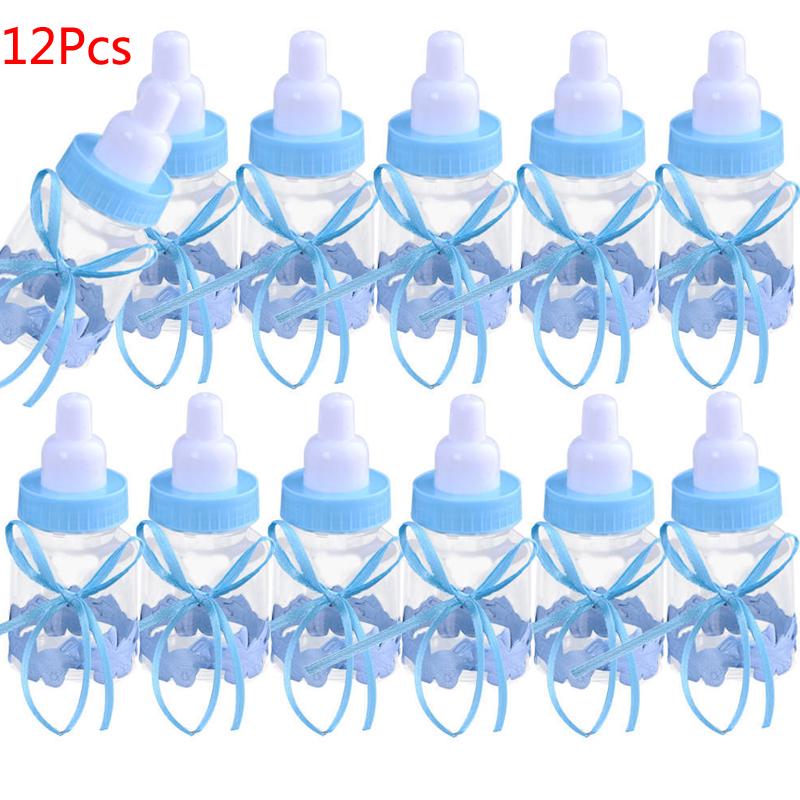 12Pcs Fillable Bottles For Baby Shower Party Decorations Wedding Sugar Candy Box