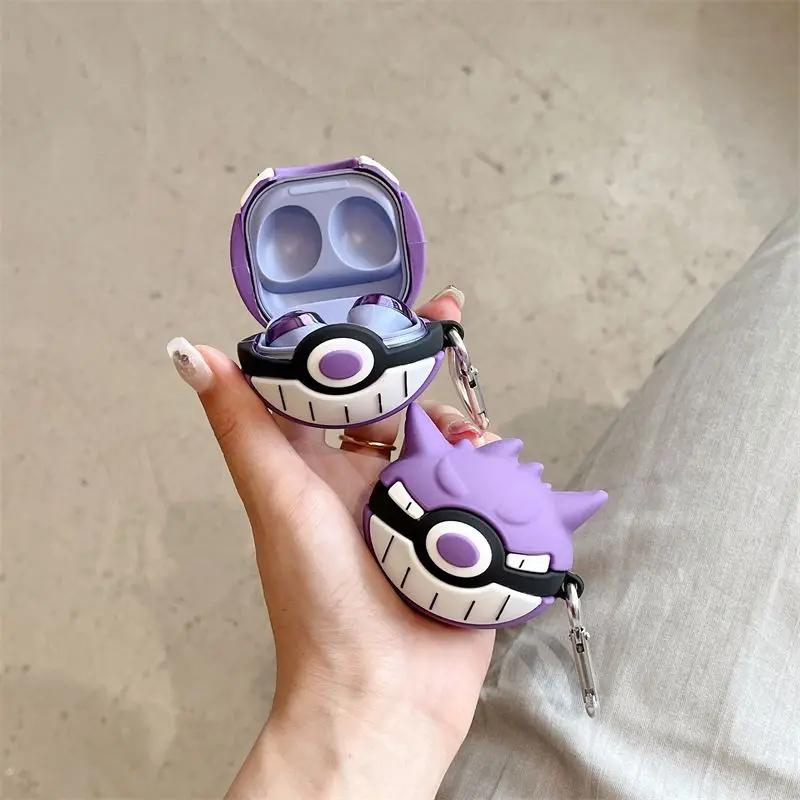 For Samsung Galaxy Buds Pro Case,Pokemon Purple Gengar Ball Shockproof Earphone Cover For Galaxy Buds FE/Live Girls Boys Girls