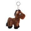 Cute Cartoon Plush Horse Doll Keychain Miniature Stuffed Animal Keyring Bag Pendant Stress Relief Toy