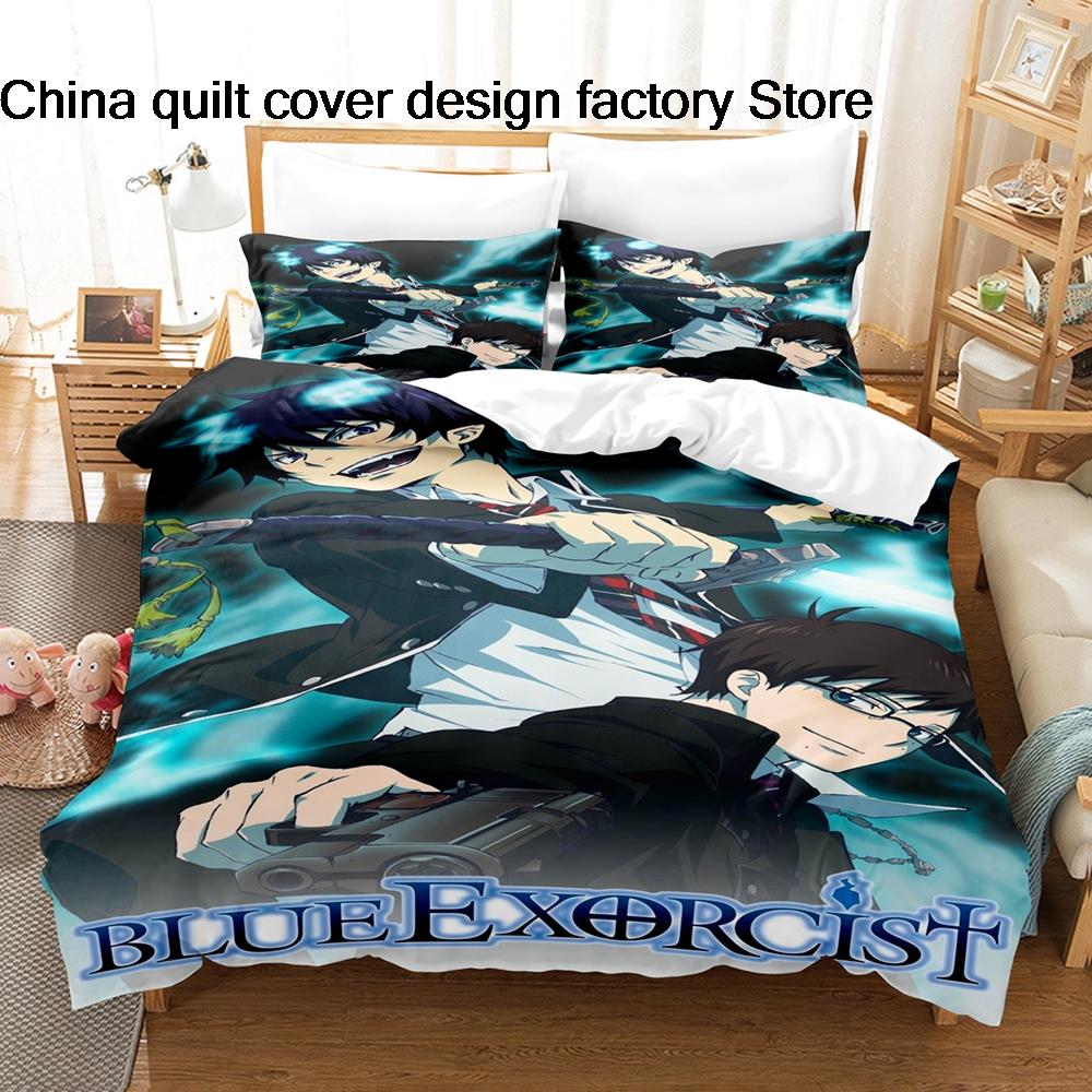Bed linen 3D Print Anime Bedding Set 3Pcs Shonen Manga Duvet Cover Set with Pillowcases for Teens Fans Bedroom Decor bedding