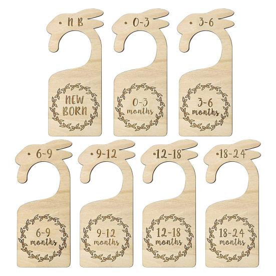45481 шт., детские разделители для гардероба, деревянные маркеры размеров детской одежды для новорожденных