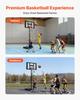Portable Basketball Stand, 1.35 to 3.05m Height Adjustment Basketball Hoop & Goal, Adjustable Basketballs Goal System with Built-in Rolling Wheels for