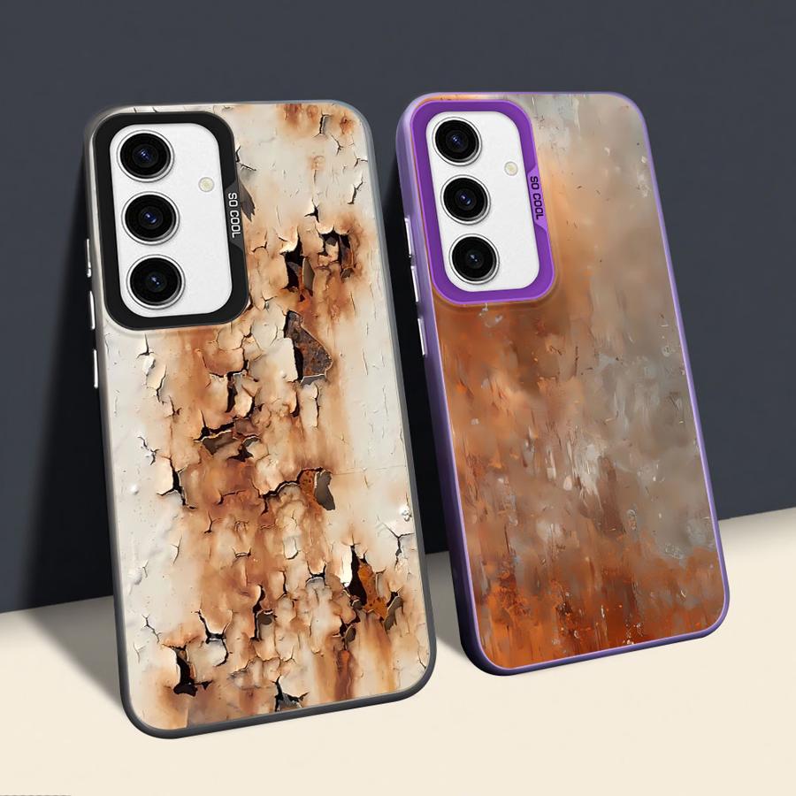 Retro Rust Design Phone Case for Samsung Galaxy A55 A52 A35 A73 A26 A36 A53 A51 A56 A54 A72 A71 Soft Shell