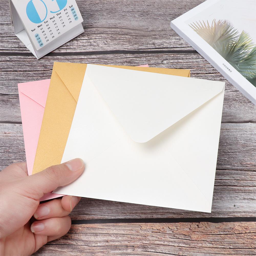 Card Pearlescent Multicolor Envelope Bag Greeting Card Encased Pearl Papers Square Paper Envelopes