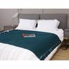 Nordic Solid Color Wool Blanket Woven Pattern Hotel Bed Tail Towel Sofa Blanket Knitted Nap Bed Cover Travel Shawl