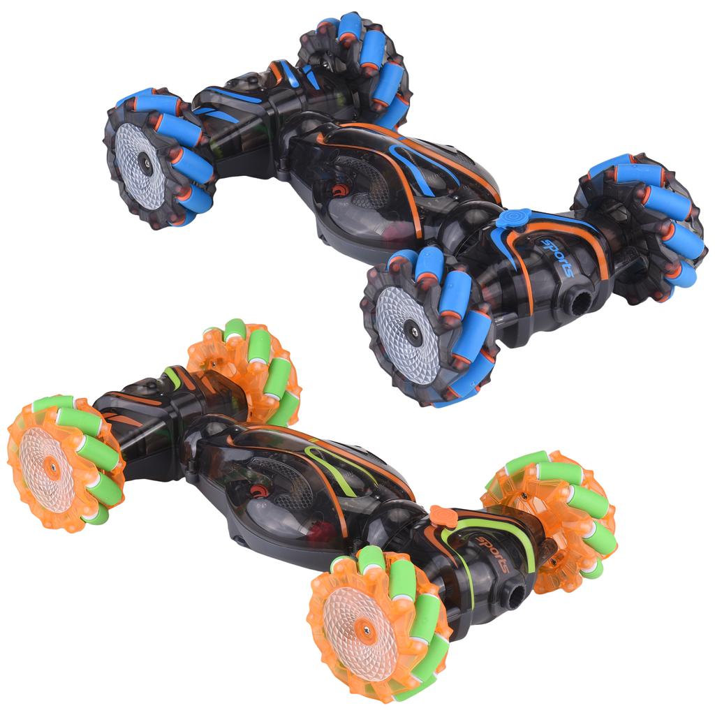 Машина на радиоуправлении, 2,4 ГГц 4WD Трюковая машина с управлением жестами и функцией распыления, подсветкой и музыкой, вращение на 360°