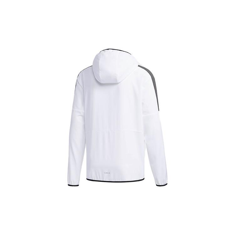 adidas Casual Sports Contrasting Colors hooded Woven Jacket White Men's DV0941