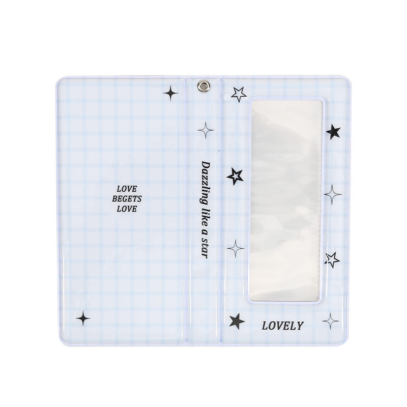 Альбом-биндер для фотокарточек с узором звезд, мини-портативный мультяшный держатель для фотокарточек для коллекции