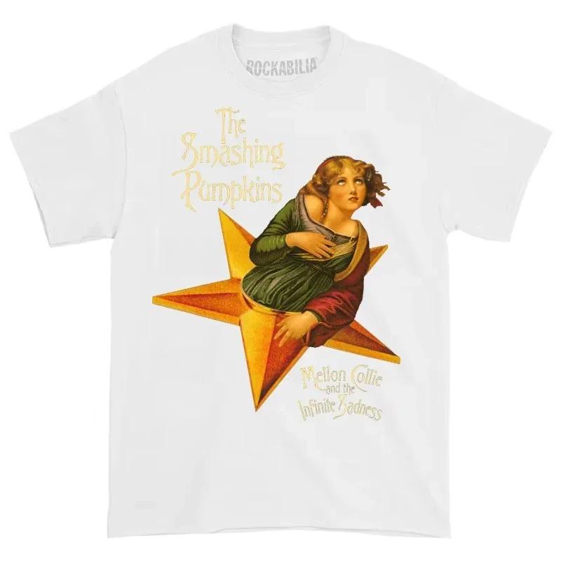 The Smashing Pumpkins Классическая Рок-группа Футболка Унисекс Повседневная С коротким рукавом Хлопковый Топ Летняя Одежда Футболки