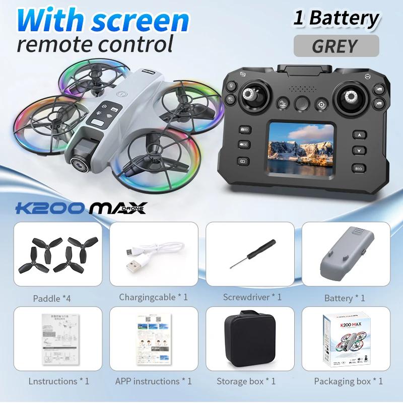 Mini Drone Foldable Aerial Photography Full Protection RC Drone Brushless Optical Flow Remote Control Quadcopter K200 MAX