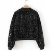 Women's Velvet Sequin Embroidered Jacket: Trendy European & American Style for Spring & Autumn Street Dance Performances