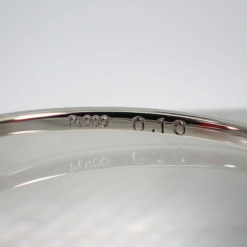 [New] Pt900 Diamond Four Point Ring No. 12 [f3-1]