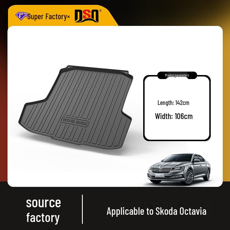 Коврик в багажник Skoda Octavia/Octavia PRO/Rapid TPE - Водонепроницаемый и износостойкий, цельноформованный.