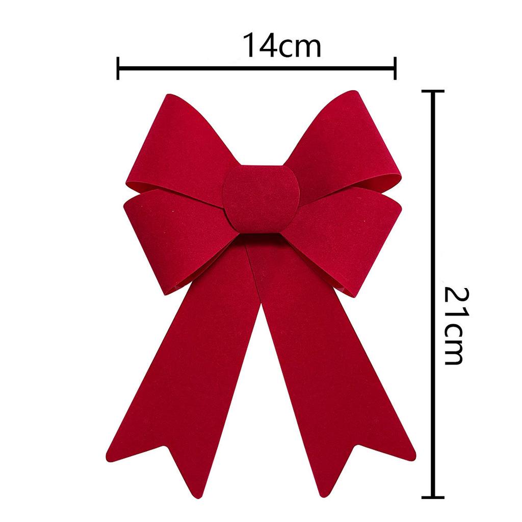 Christmas Bow Decoration Red Bow Knot Baubles Hanging Ornaments DIY Xmas Trees Pendant For Holiday Home Party Decorations