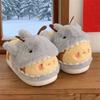 EVA+Artificial Plush Shark Bee Slippers 3D-shaped Shark Bee Soft Soles Slippers  Home