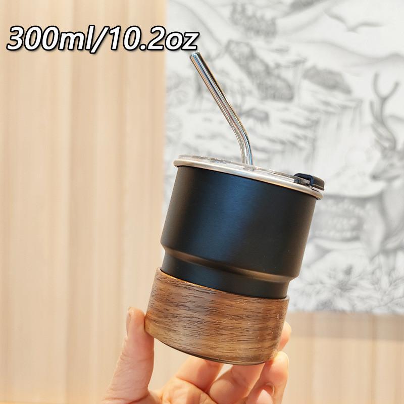 Portable Car Cup With Cover And Straw For Hiking And Travel 304 Stainless Steel