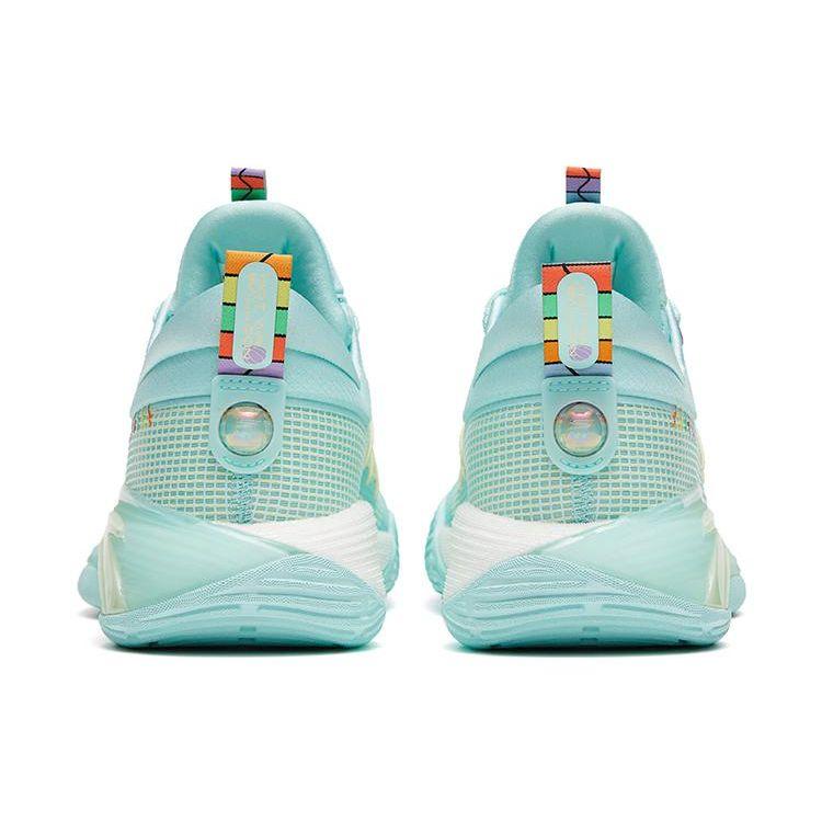 Anta Zup1 Nitrogen Technology Shock Absorption Anti-Slip Rebound Low-Top Basketball Shoes Men Sneakers Blue Green 112321105-2