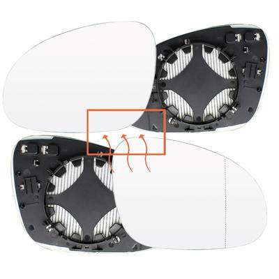Дверные зеркальные стекла с подогревом для VW Golf 5 Mk5 Jetta Passat B6 2005-2009 Eos GTI, автомобильное крыло, стекло заднего вида, левая и правая сторона