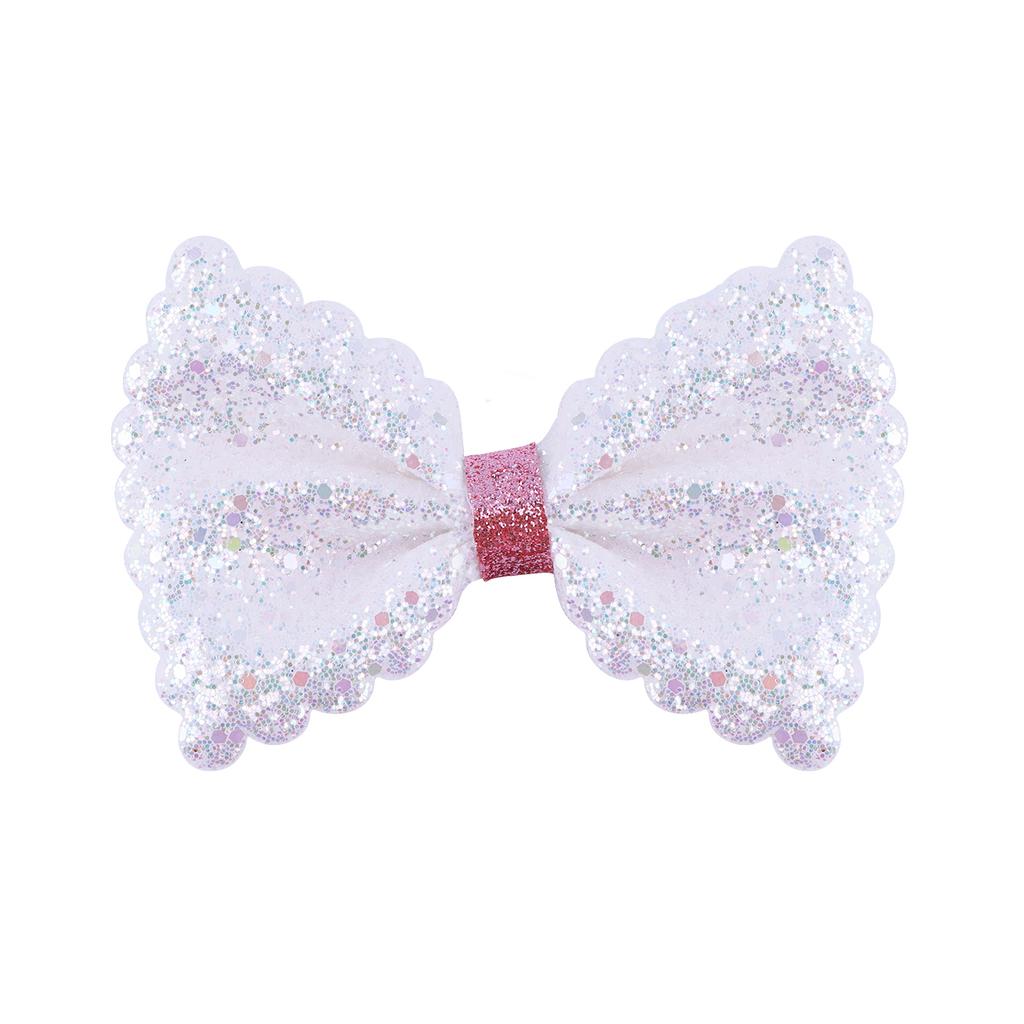 6pcs Glitter Hair Bows Sparkly Hair Clips Multi Color Alligator Clips Hair Clips for Baby Girls Teens Toddlers Hair Accessories