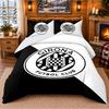 Printed 3Pcs Bedding Set Girona FC Pattern Bed Sheet Pillowcase For Bedroom Decor